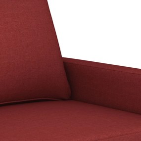Canapea cu 3 locuri, rosu vin, 210 cm, material textil