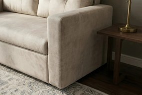 Canapea extensibila, catifea champagne beige, SMART 140cm