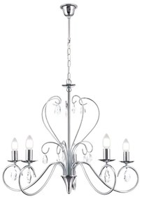 Lustră de cristal pe lanț Orion LU 1658/5 ALESSIA 5xE14/40W/230V crom lucios