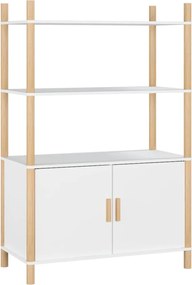 vidaXL Dulap înalt, alb, 80x40x121, cm lemn prelucrat