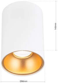 Orion - Spot orientabil STARLIGHT 1xGU10/50W/230V alb/auriu