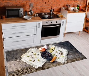 ANDRE 29040 covor lavabil Condimente, bucatarie, anti-alunecare - maro / bej