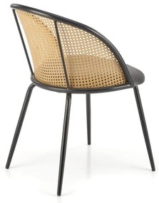 Scaun K508 ratan – velvet gri