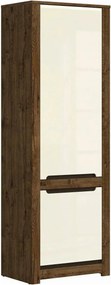 Dulap RUSO, bej/stejar april, PAL, cu 2 usi, 69x46x205 cm