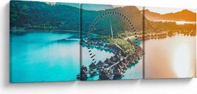 Tablou - Bora Bora (cu ceas) (90x30 cm)
