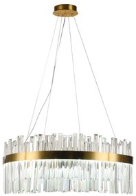 Lustră LED dimabilă pe cablu LED/110W/230V 3000-6500K auriu + telecomandă