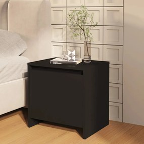 809865 vidaXL Noptieră, negru, 45x34x44,5 cm, PAL