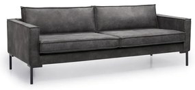 Canapea gri din imitație de piele 216 cm Rate - Scandic