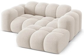 Colțar crem cu tapițerie din chenille (cu colț pe partea dreaptă/cu șezlong) Treno – Cosmopolitan Design