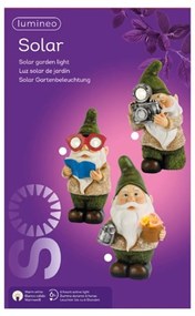 Lampa de gradina Gnome w camera, Lumineo, 12x14.5x23 cm, polirasina, multicolor