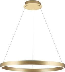 Lustra LED circulara iluminat sus si jos KOLK auriu periat 80cm