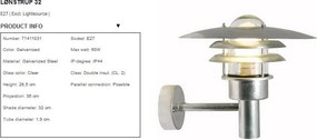 Aplica de perete exterior IP44 Lonstrup 32 GS 71411031NL