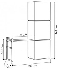 Dulap Pantofi Mello - Oak