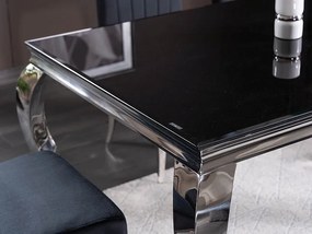 Masa Prince negru/crom - l90 x L150 x h75 cm