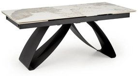 Masa extensibila Hilario marmura bej/negru - L180-260 x l90 x H75