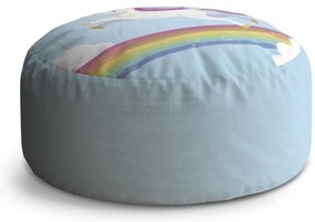 Taburet Circle unicorn, albastru