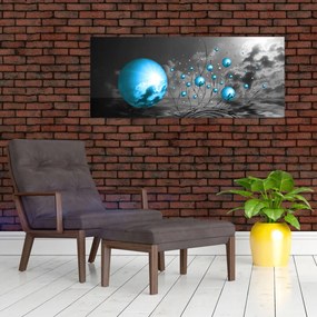 Tabloul bilelor albastru deschis (120x50 cm)