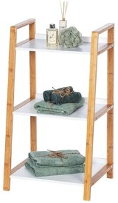 Raft de baie din bambus cu 3 rafturi Wenko Finja