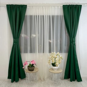 Draperie Blackout Satinata - LA COMANDA pe dimensiunile tale  Verde Smarald