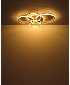 Plafoniera LED metal sampanie cristale acrilice LORELEI