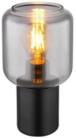 Veioza, lampa de masa design modern Ninjo negru, fumuriu