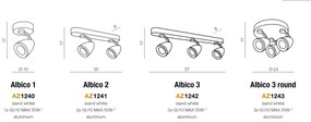 Plafoniera cu spoturi design modern ALBICO 2 White