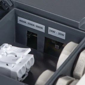 Plafonieră LED de exterior cu senzor Kanlux 38780 BENO 24/30W/230V 3000/3500/4000K IP65 antracit