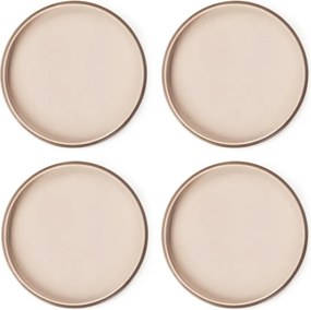Farfurii bej 4 buc. din gresie ø 22 cm Terra Rondo – Bonami Selection