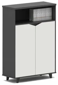 Corp mobilă birou cu 2 usi / comodă cu 2 usi si spatiu de bibliotecă ,design modern și elegant ,calitate premium , dimensiuni 800*400*1200