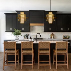 Lustră pe cablu Immax 08254L PINCHOS 1xE27/40W/230V d. 45 cm bambus