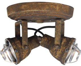 Spot dublu Bente cu LED, 2xgu10, 4w, metal, ruginiu