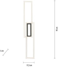 Lustră LED aplicată dimabilă ASMIN LED/45W/230V Leuchten Direkt 14696-18