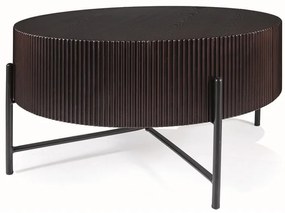 Masa de cafea Tuca nuc inchis/negru ø80/h40