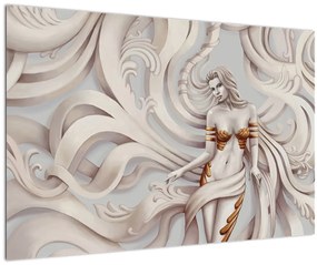 Tablou - Zeița motiv floral (90x60 cm)