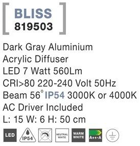 Stalp LED iluminat ambiental de exterior IP54 BLISS NVL-819503