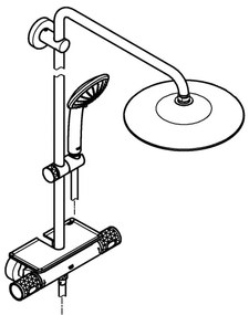 GROHE 26403002 - Sistem de duș VITALIO JOY 260 450 mm, crom lucios