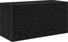 vidaXL Dulap de perete de baie, negru, 60x25x30 cm, lemn prelucrat