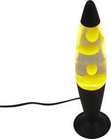 Lampă cu lavă transparentă cu ceară galbenă, inclusiv LED - Molten Lava