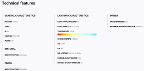 Spot LED incastrabil TULIPA White recessed downlight 7W 24° 3000K CRI90 dali IP44