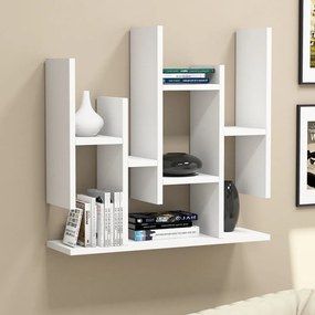 Raft de perete Flower, alb