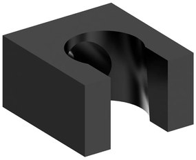 Suport pentru capul de duș negru mat din alamă – Sapho