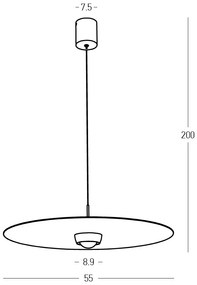 Lustra, Pendul LED 21W 3000K SANDY BRICK RED ZB-2588