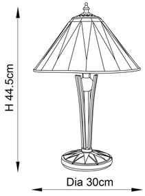 Endon 70367 - Lampă de masă Tiffany DARK STAR 1xE14/40W/230V Ø 30 cm