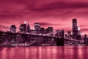 Fototapet - New York Brooklyn Bridge City (152,5x104 cm), în 8 de alte dimensiuni noi