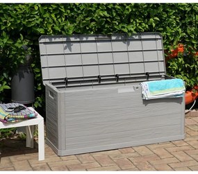 Cutie de depozitare pentru grădină gri deschis din plastic Woodys – Toomax