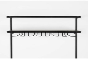 Dulap vinotecă din ratan negru 18x100 cm Guuji - White Label