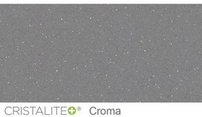 Baterie bucatarie Schock Epos Cristalite Croma cu dus extractibil, aspect granit, cartus ceramic, gri