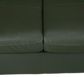 Canapea complet tapiţată cu 4 locuri, piele / piele ecologică verde măslin, LINSY