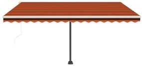 Copertina autonoma retractabila automat oranjmaro 400x300 cm portocaliu si maro, 400 x 300 cm