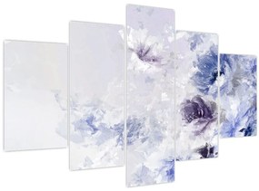 Tablou - Flori,pictură texturată (150x105 cm)